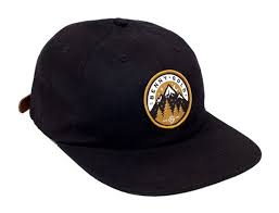 Mountain Black Strapback Cap By Benny Gold Strapback Cap Cap Headwear