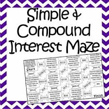 Simple Compound Interest Maze Simple Interest Math Simple Interest Solving Word Problems