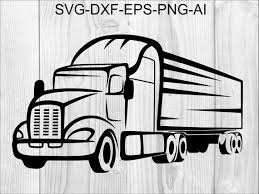 Semi Truck 4 Truck Front View 18 Wheeler 16 Wheeler 22 Wheeler Big Truck Silhouette Svg Gr Semi Trucks Big Trucks Trucks