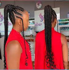 2020 Ghana Weaving Shuku Braids Braidstyles Feedinbraids Neatbraids Ponytailweave Feedinponytail H Hair Styles Braided Hairstyles New Braided Hairstyles