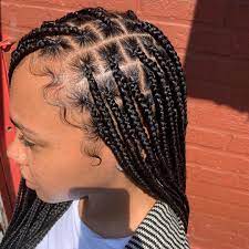 40 Knotless Braids Ideas Box Braids Styling Braided Hairstyles Box Braids Hairstyles Since your protective style with start with your own hair though, this protective style will not last as long as. braided hairstyles box braids hairstyles