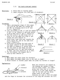 Paper Airplane Business Contest Paper Airplanes Student Forms Play Money