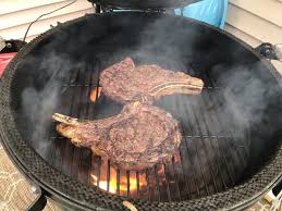 Roast the steaks for approximately 20 minutes, turning once. The Perfect Ribeye Steak On The Big Green Egg Or Kamado Joe My Backyard Life
