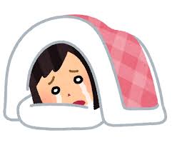 泣きながら寝る人のイラスト（女性） | かわいいフリー素材集 いらすとや