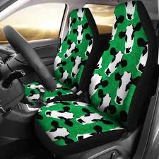 Green Pattern Cow Art 3d Graphic Car Seat Covers Design Store For Sale Green Pattern Design Store Cow Art