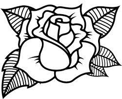 Men prefer single rose as a tattoo in place of a bunch of roses. Drawing Line Drawing Simple Rose Tattoo Stencil