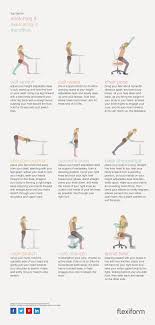 Exercising In The Office Exercise Dancers Pose Healthy Workplace