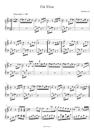 Learn more about, print and play one of the most beloved classical piano pieces of all times. Fur Elise Sheet Music For Piano Solo Musescore Com