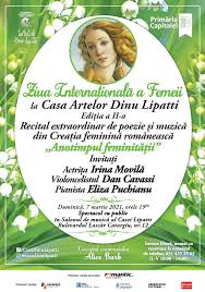 See more of 8 martie: Ziua InternaÈionalÄ A Femeii SÄrbÄtoritÄ La Casa Artelor Dinu Lipatti Recital Extraordinar De Poezie Si MuzicÄ B365