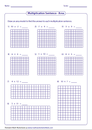 5th grade multiplication and division worksheets, including multiplying in parts, multiplication in columns, missing factor questions, mental division, division with remainders, long division and missing dividend or divisor problems. 28 Area Model Multiplication 4th Grade Worksheet Free Worksheet Spreadsheet
