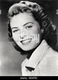 Swedish actress Ingrid Bergman, 1915-1982. Pictured in connection with her  participation in the film På Solsidan. She plays the role of bank teller Eva  Bergh. The film premiered in Sweden