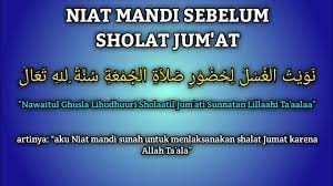 Doa Niat Mandi Sebelum Sholat Jum At Youtube