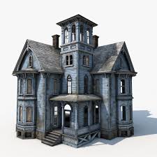 Old Haunted House 3d Model Ad Haunted House Model Sims House Design Sims 4 House Plans Scary Houses