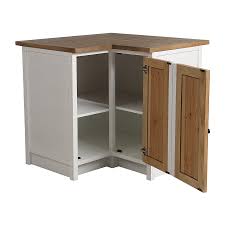 Dans une pièce à la surface réduite, cet élément. Meuble De Cuisine Bas D Angle En Bois Recycle Blanc Rivages Meubles De Cuisine Interior S