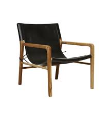 Fill an apartment family room with an arm chair and a loveseat. Fenton Fenton Leather Sling Chair In Teak Black