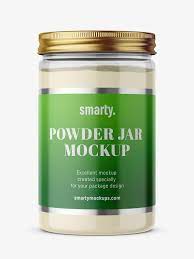 Download Clear Jar With Powder Mockup Smarty Mockups