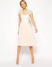 Best picture of hochzeitskleid standesamt. Asos Asos Scallop Lace Edge Midi Dress At Asos Kleid Abendkleid