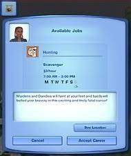 Mod The Sims Hunting Career Sims Sims 3 Mods Sims 3