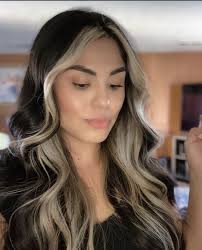The toffee hue consists of dark blonde and rich brown tones that add warmth to your look and complement chocolate brown hair. Pin By Abbey Fisher On Dyed Or Bleached Bangs 10 Hair Color Streaks Hair Streaks Aesthetic Hair