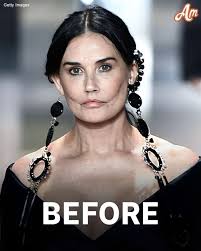 IT'S CRAZY," a user reacted upon seeing the LATEST PHOTOS of Demi Moore,  61.😳 A cosmetic doctor explained why Demi Moore, 61, seems to be "AGING  BACKWARDS" — COMPARISON PHOTOS are below