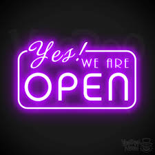 Yes We Are Open Neon Sign | Neon Yes We Are Open Sign | LED Sign &ndash; Voodoo  Neon