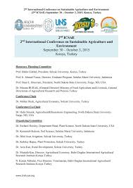 2nd International Conference On Sustainable Agriculture And