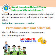 Lengkap Kunci Jawaban Kelas 2 Tema 1 Subtema 3 Pembelajaran 5 Kunci Jawaban Tematik Lengkap Terbaru Simplenews