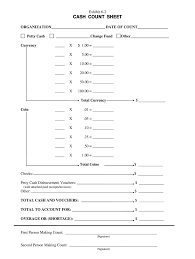 Example of the income side of the cash book (left hand page) Cash Count Sheet Fill Online Printable Fillable Blank Pdffiller