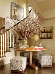 Fill An Empty Corner With A Round Table And Stools If You Are Lucky Enough To Have A Bit Of Space In Y In 2020 Foyer Decorating Entry Table Decor Entrance