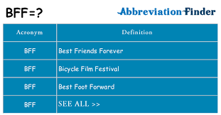 We did not find results for: What Does Bff Mean Bff Definitions Abbreviation Finder