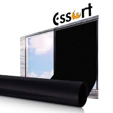 Essort Blackout Window Film 100 Light Blocking Static Cling Glue Free Removable For Privacy Darkroom Heat Insulation Only For Single Layer Glass 17 72in X 6 56ft 100 Blackout 17 Walmart Com Walmart Com