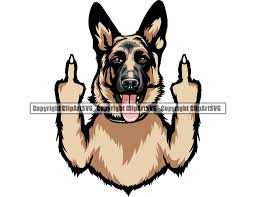 Find german shepherd dog puppies and breeders in your area and helpful german shepherd dog information. German Shepherd Dog Breed Giving Middle Finger Smiling Paw Etsy