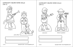 Community Helpers People S Jobs Free Printable Templates Coloring Pages Firstpalette Com Community Helpers Community Helper Paper Dolls