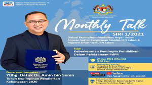 Unit sekolah menengah, sektor pengurusan sekolah, jpn via unitmenengahjpnt.blogspot.com. Program Monthly Talk Jabatan Pendidikan Negeri Sabah Siri 1 2021 Youtube