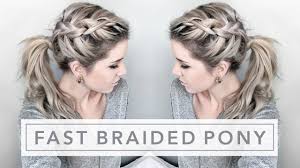 If you're after a much tighter hold, you can insert a few bobby pins. Quick Tutorial Easy Braided Ponytail Youtube
