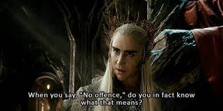bilbo sneaks past him, thranduil senses something and looks in bilbo's direction but sees nothing. I Am Supreme Commander Of This Company Tolkien Pressure 173 200