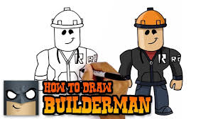 How To Draw Builderman Roblox Drawing Videos Step By Step Cartooning 4 Kids Roblox Mom Drawing