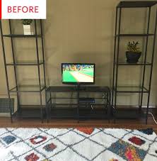 Before And After A Brand New Look For A Plain Ikea Vittsjo Ikea Vittsjo Ikea Tv Stand Ikea