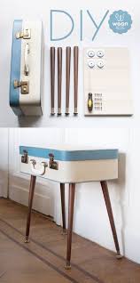 19 Furniture Makeovers That Prove Legs Can Change Everything Diy Side Table Vintage Suitcase Table Furniture Makeover