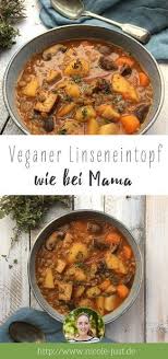 Veganer Linseneintopf Mit Rauchertofu Rezept Linseneintopf Eintopf Vegane Gerichte