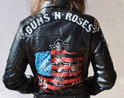 Pu Leather Guns N Roses Punk Jacket Rocker Outfit Punk Jackets Clothes