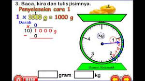 Anak timbangan dapat digeser menjauh atau mendekati poros neraca. Matematik Upsr Baca Timbangan Gram Kepada Kg Youtube