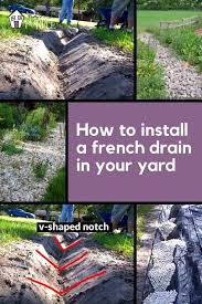 How To Install A French Drain In Your Yard Pretty Purple Door French Drain French Drain Installation Backyard Drainage