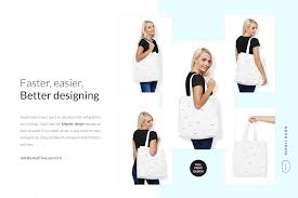 Canvas Tote Bag Mock Ups Set Demo Corporate Brochure Cover Selling Photos Canvas Tote Bags