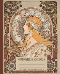 Some of the more popular artist in art nouveau were aubrey beardsley, antoni gaudi, and louis comfort tiffany. Composition Notebook Art Nouveau Alphonse Woman Painting Stylish Aesthetic Vintage Effect Notebook Art Lover School Gift Stationeries Mad Hatter 9798741467251 Amazon Com Books