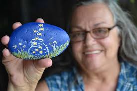 Inspirational rocks have become very popular locally