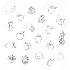Unicorn rainbow scissor cutting activity for kids. A Vector Set Of Exotic Tropical Fruits And Healthy Raw Food For Royalty Free Cliparts Vectors And Stock Illustration Image 96470838