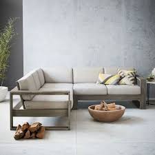 Portside Outdoor Low 3 Piece L Shaped Sectional Ikea Patio Furniture Sectional Patio Furniture Sofa Design