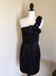 Bisou Bisou One Shoulder Black Cocktail Dress Size 12 Ebay Dresses Cocktail Dress