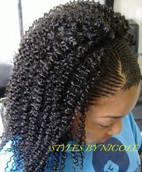Small Braids In Front W Sew In Jerry Curl In Back In Braids Braids N Mo Braids By Styles By Nicole Natural Hair Styles Small Braids 4c Hair Care